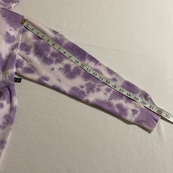 BP Purple Orchid Tie-Dye Ruffled Peplum Waist Sweatshirt Size Large - Picture 10 of 10